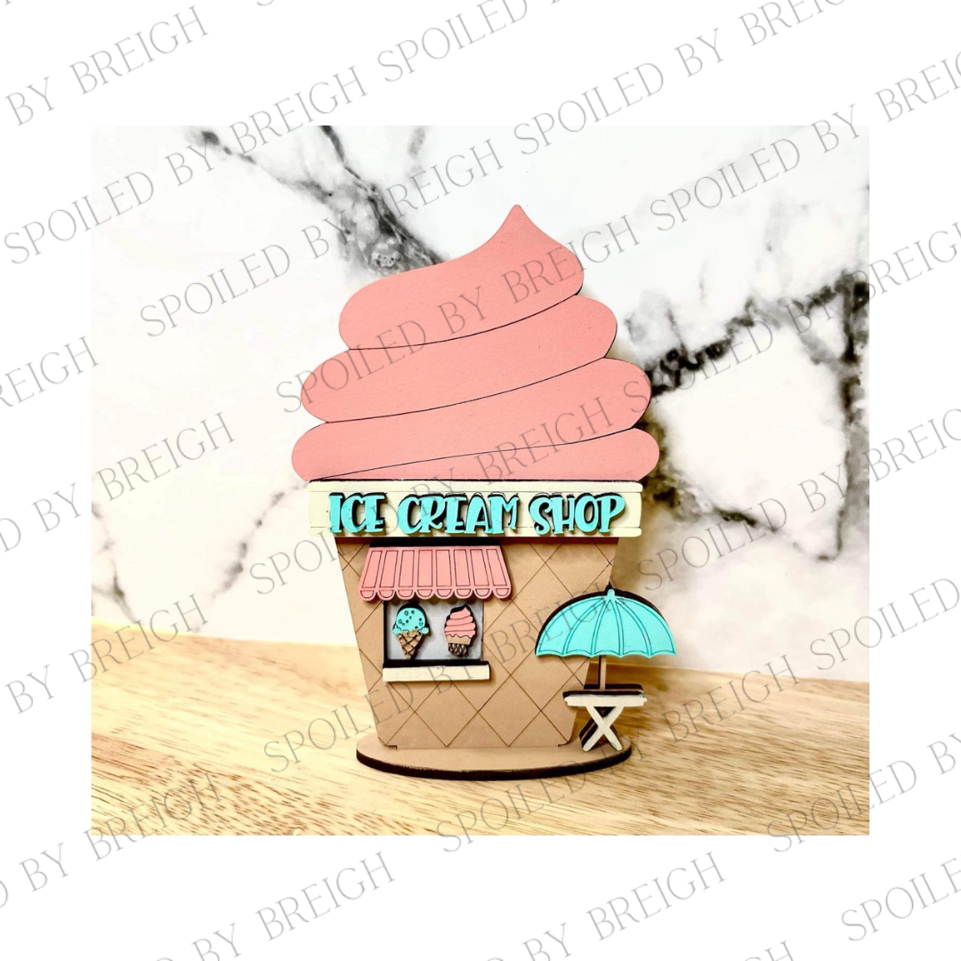 Ice Cream Shop Standing House - July 2024 craft box