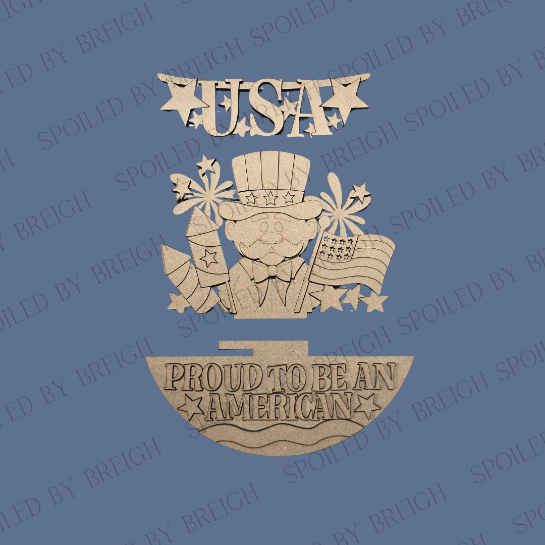 Uncle Sam Proud To be an American Holiday Inserts