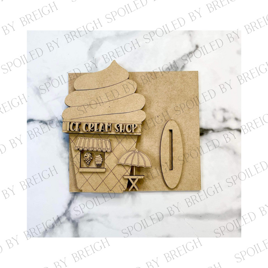 Ice Cream Shop Standing House - July 2024 craft box