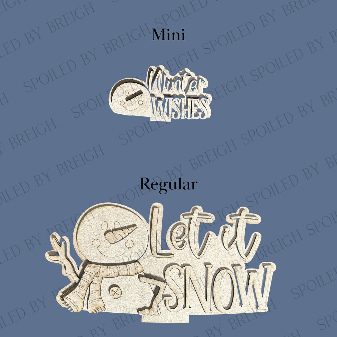 Let it Snow Basket Insert