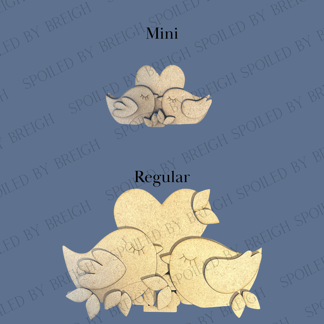 Love Birds Basket Insert