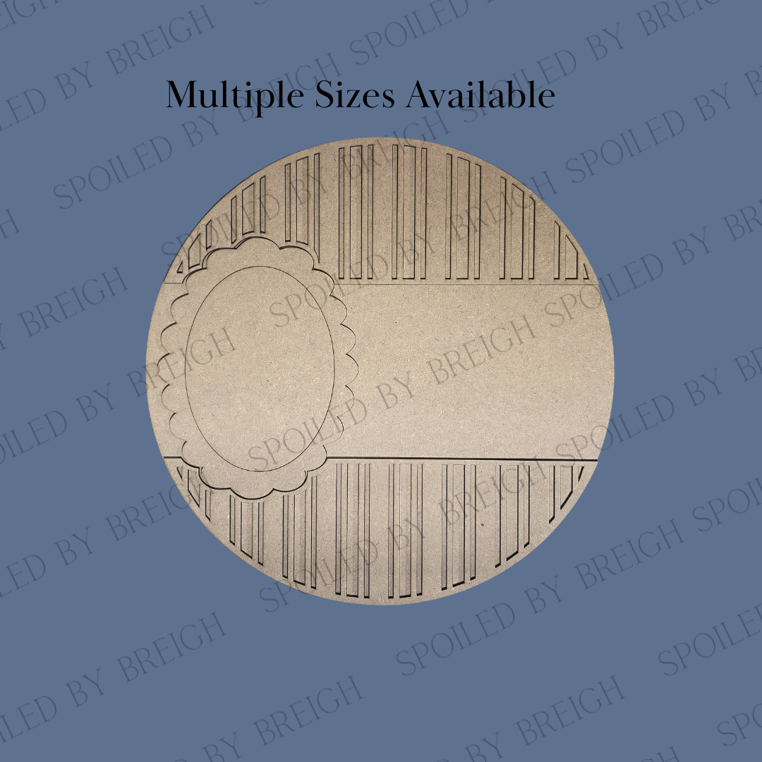 Vertical Stripe Door Round Blank