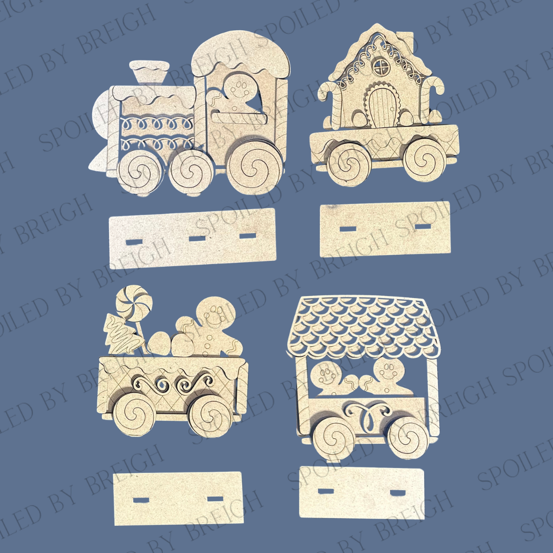 Gingerbread Train - 4 piece set