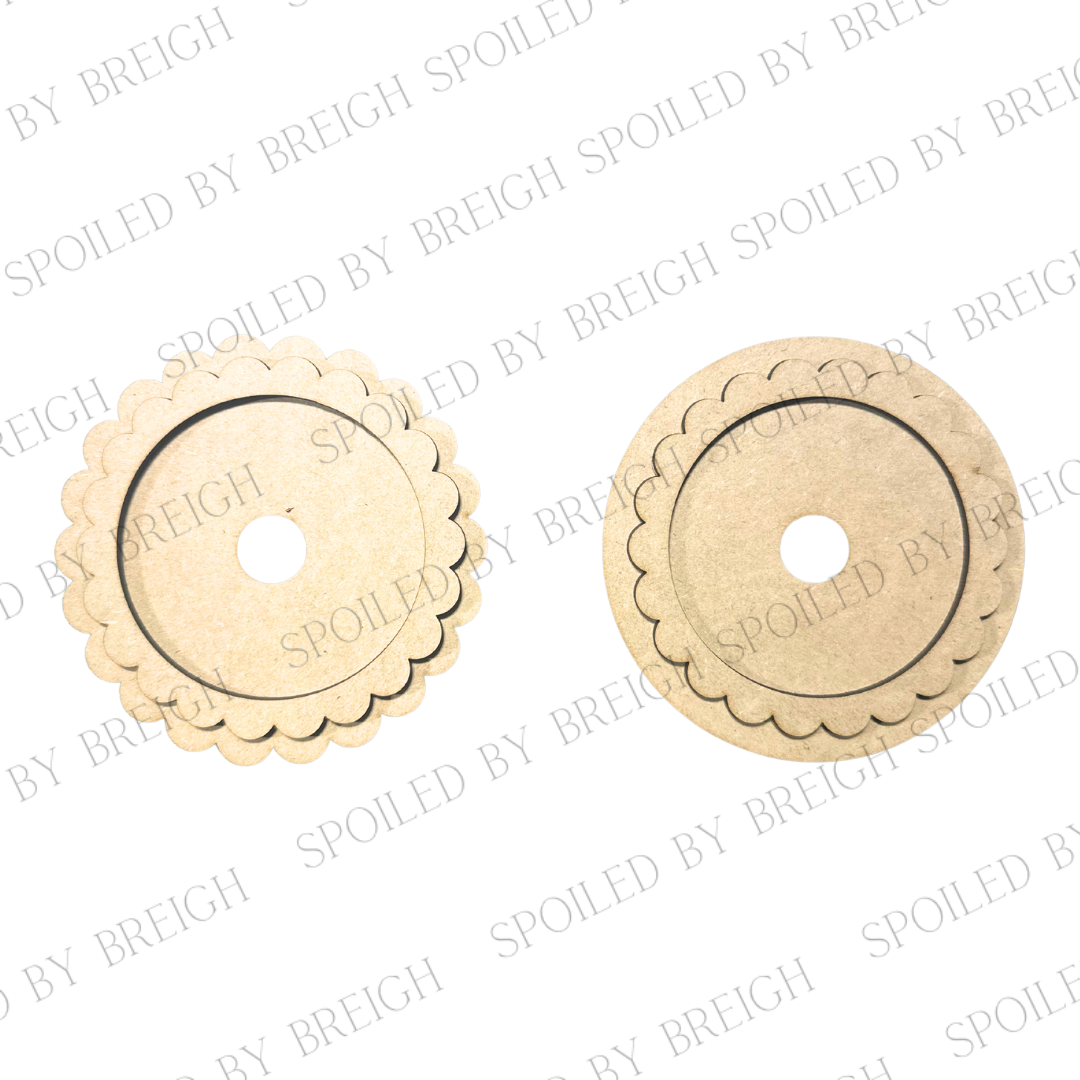 Scalloped Frames- 3 inch rounds