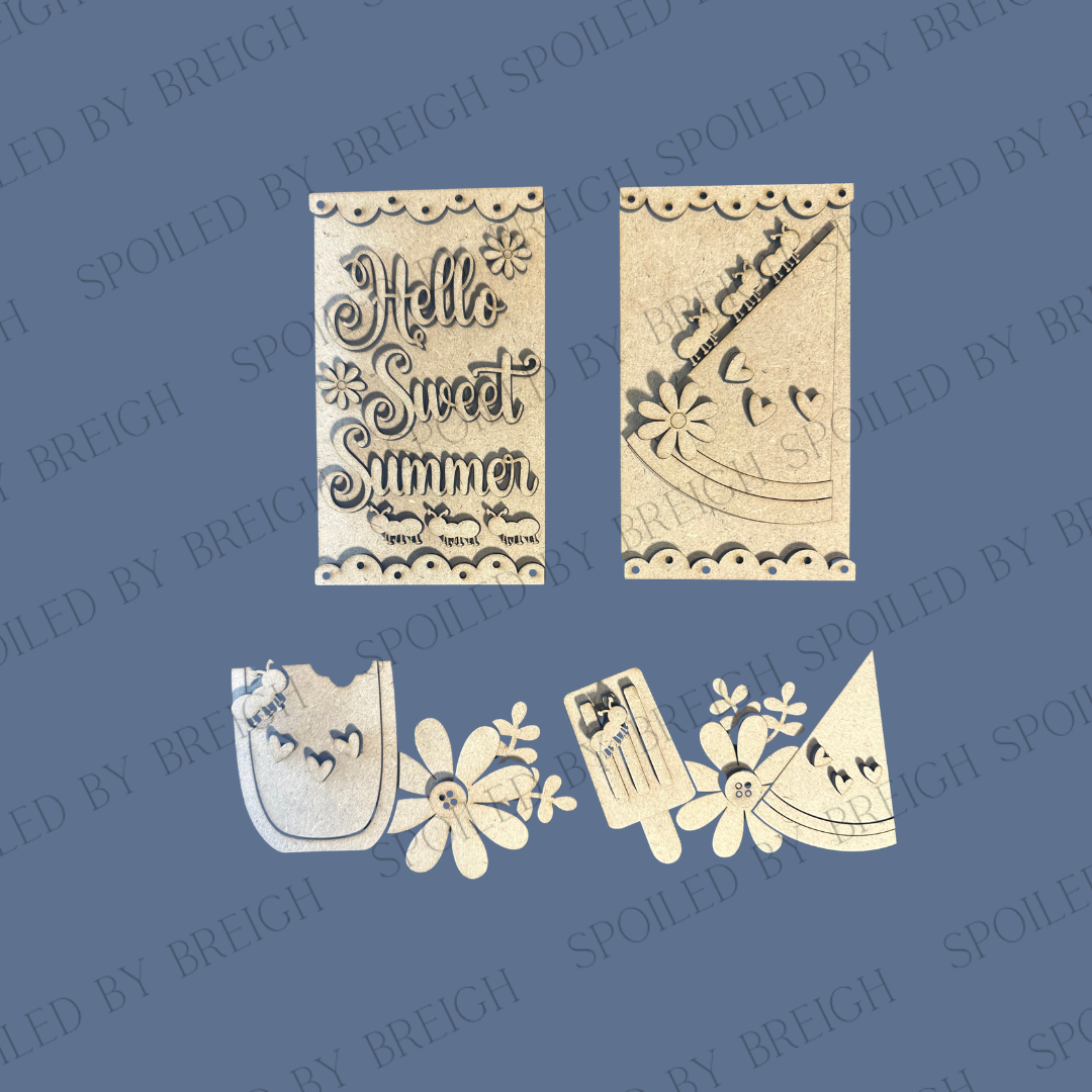 Cottage Cabinet Insert- Sweet Summer