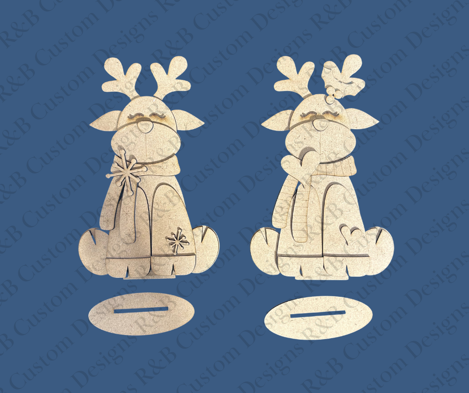 Reindeer Couple Shelf Sitters