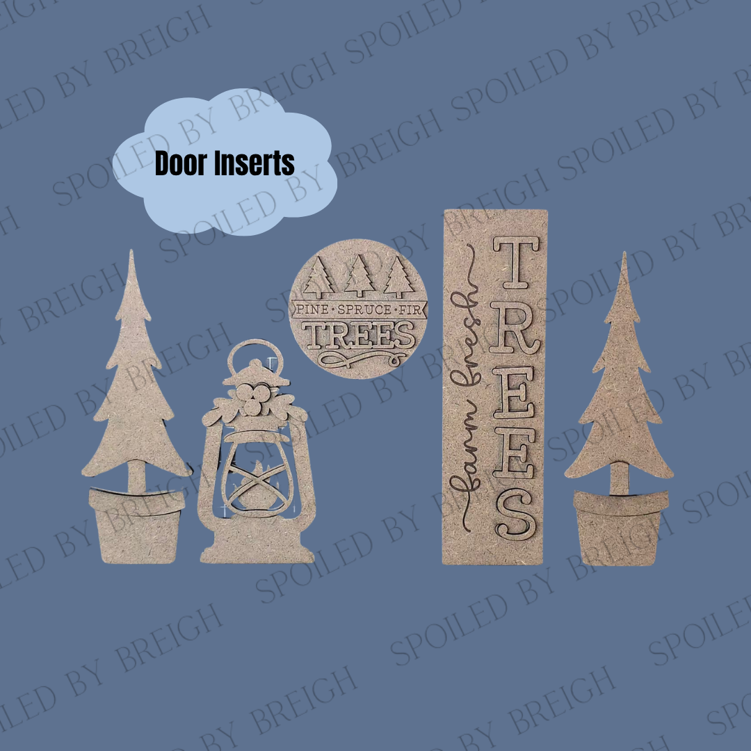 Porch Door Inserts- Farm Fresh Trees