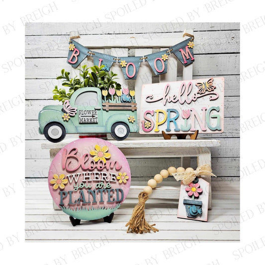 Hello Spring Tiered Tray Set