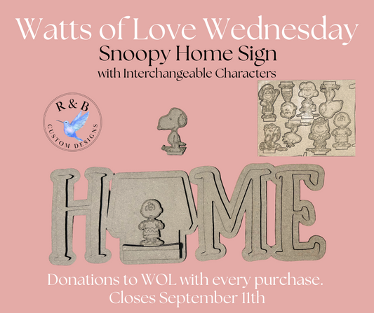 Watts of Love- Snoopy's HOME Sign