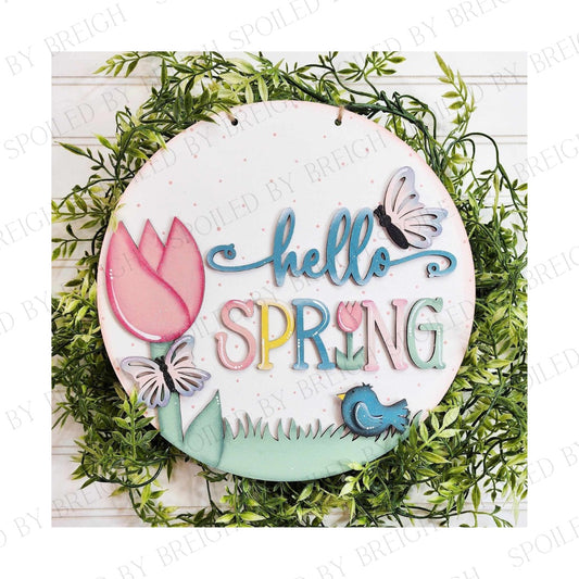 Hello Spring (door round)