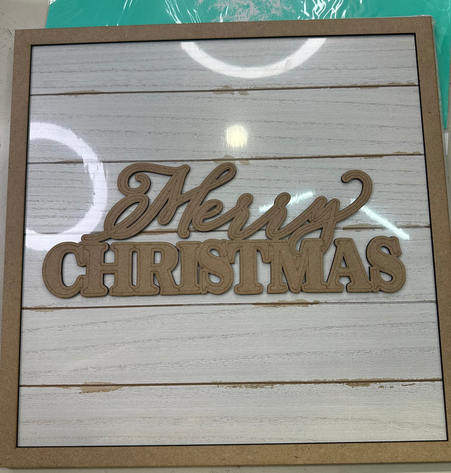 Merry Christmas Tree Cutout for 18x18 shiplap sign