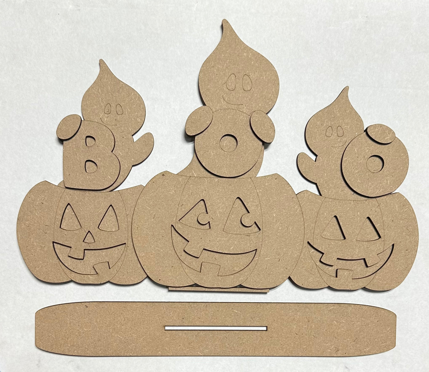 Ghost in Pumpkins with Boo Shelf Sitter