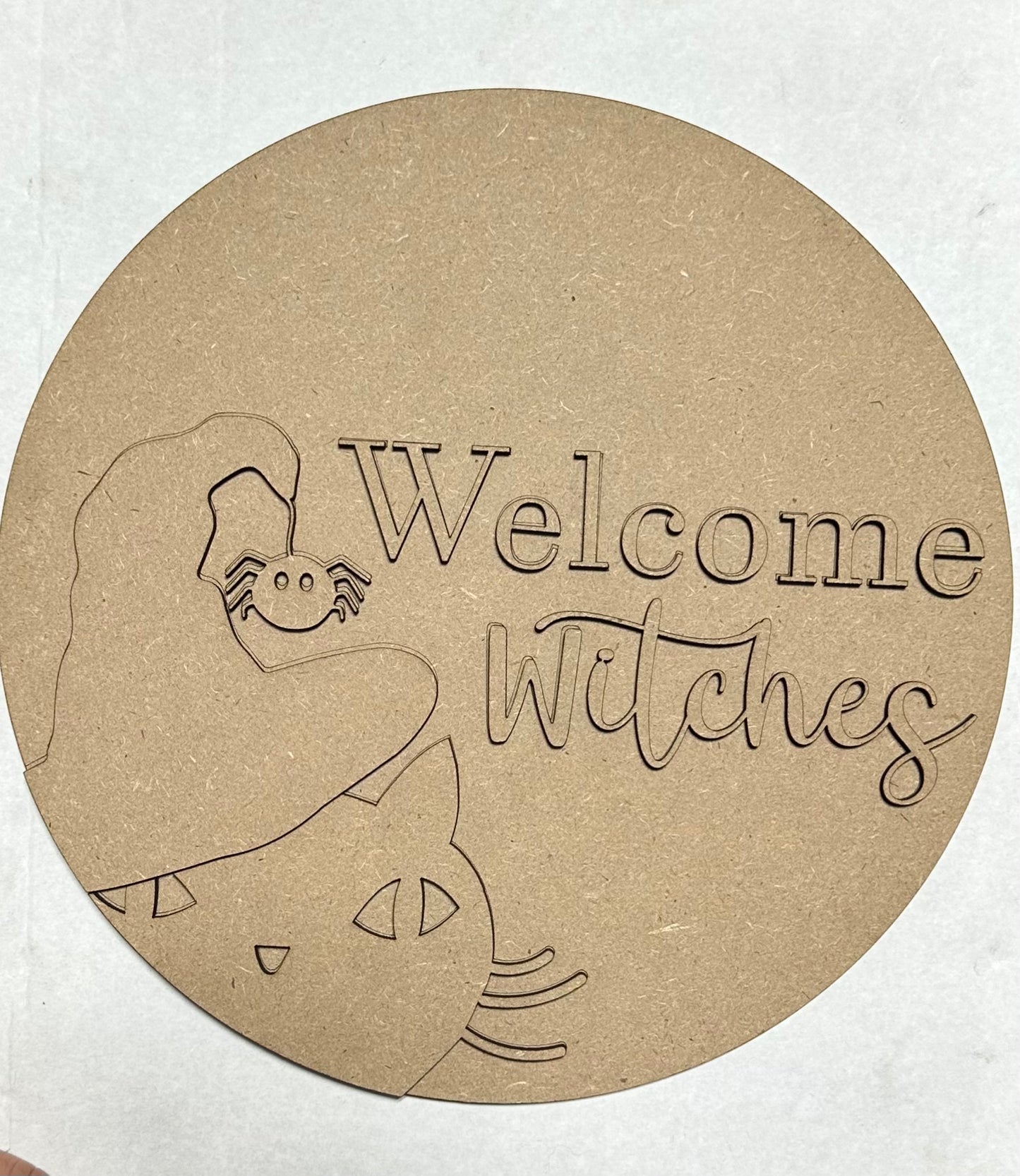 Welcome Witches Door Round
