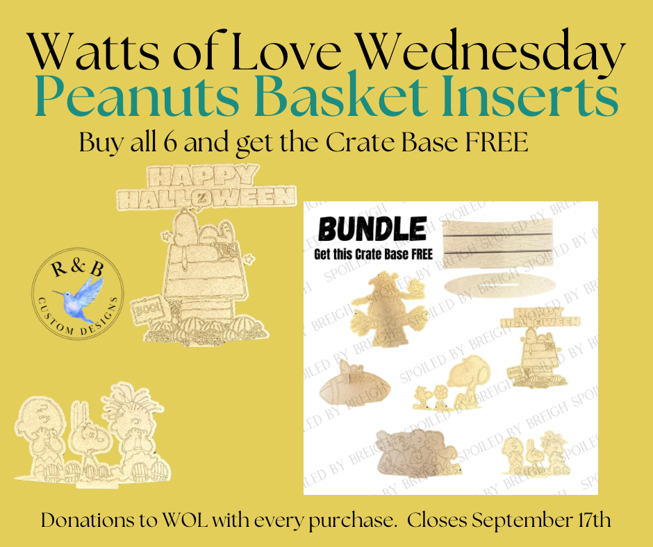 Watts of Love- Peanuts Basket Inserts