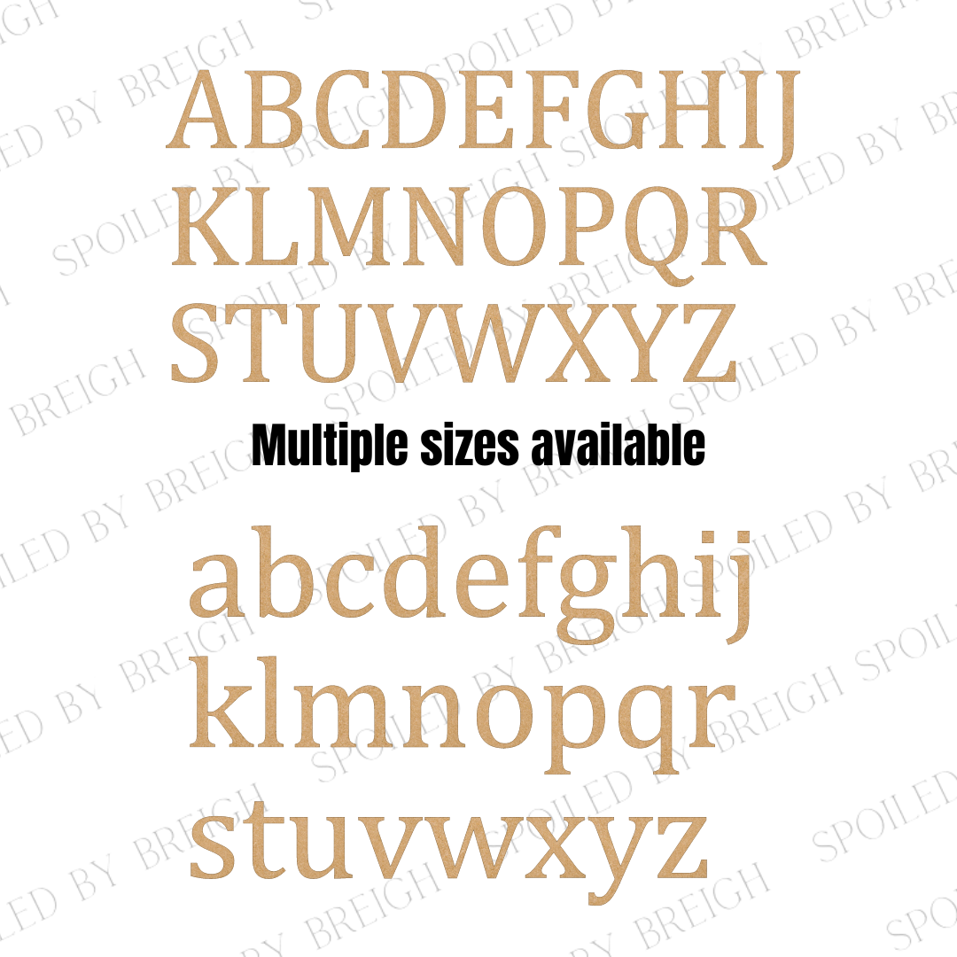 Letters - Arial Font