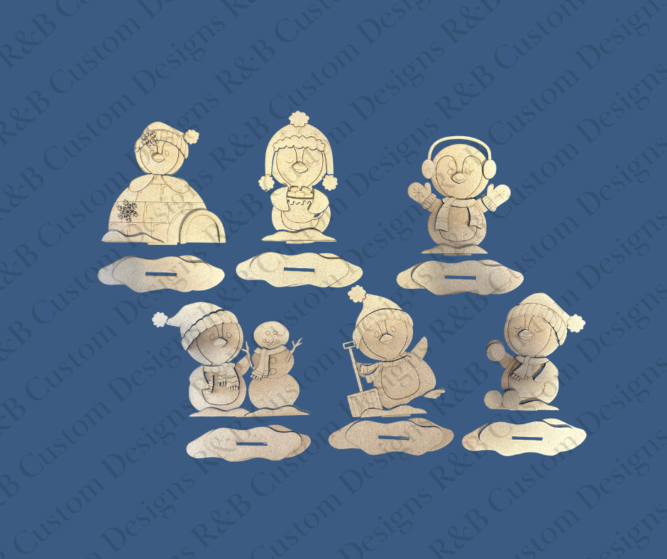 Penguin Sitters set of 6