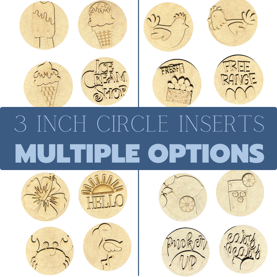 3 inch circle inserts