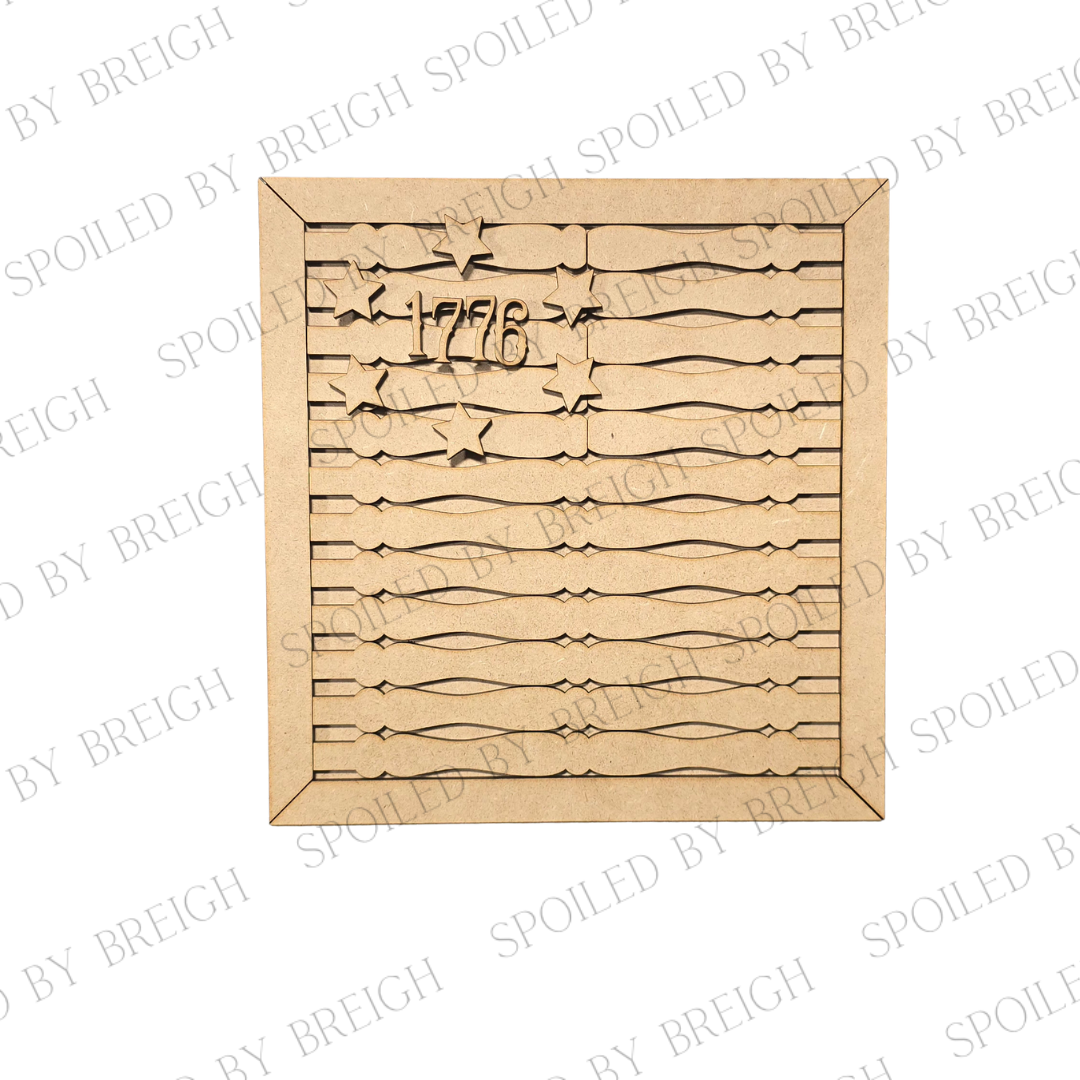 Patriotic Spindle Flag 8x7