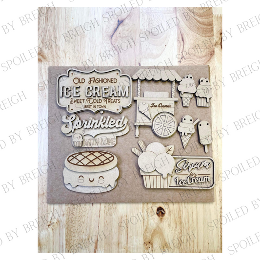 Ice Cream Shop Tiered Tray  - July 2024 craft box