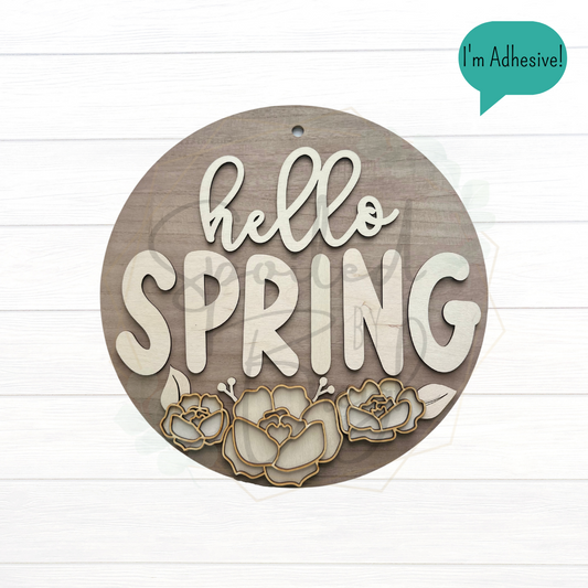 Hello Spring Door Round