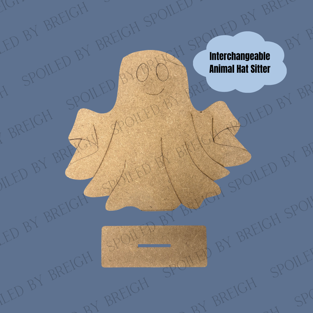 Interchangeable Hat Animal Sitter - Ghost