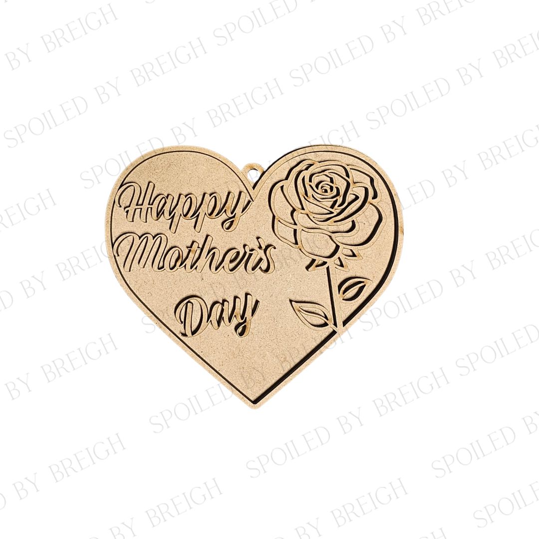 Happy Mother's Day Rose heart Shape (Ornament)