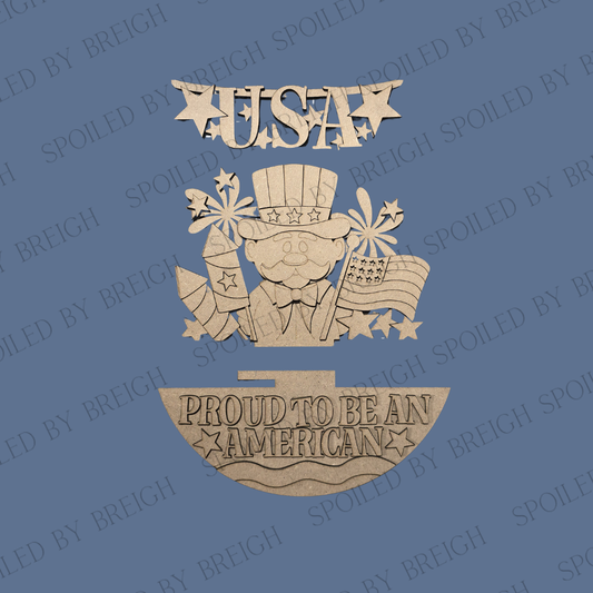 Uncle Sam Proud To be an American  Holiday Inserts