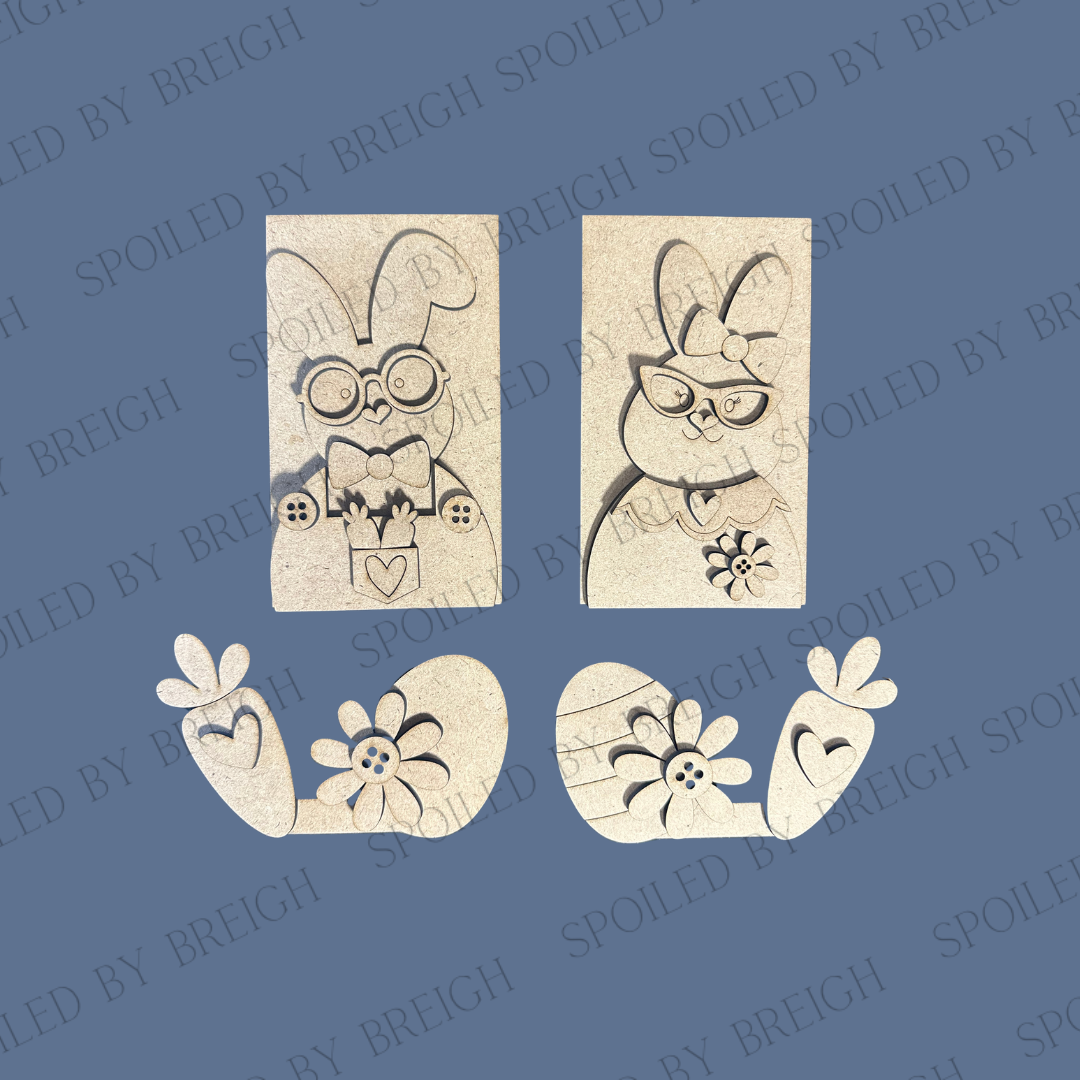 Cottage Cabinet Insert- Bunnies