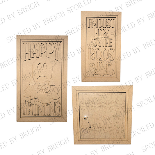 Set of 3 Ghost Signs