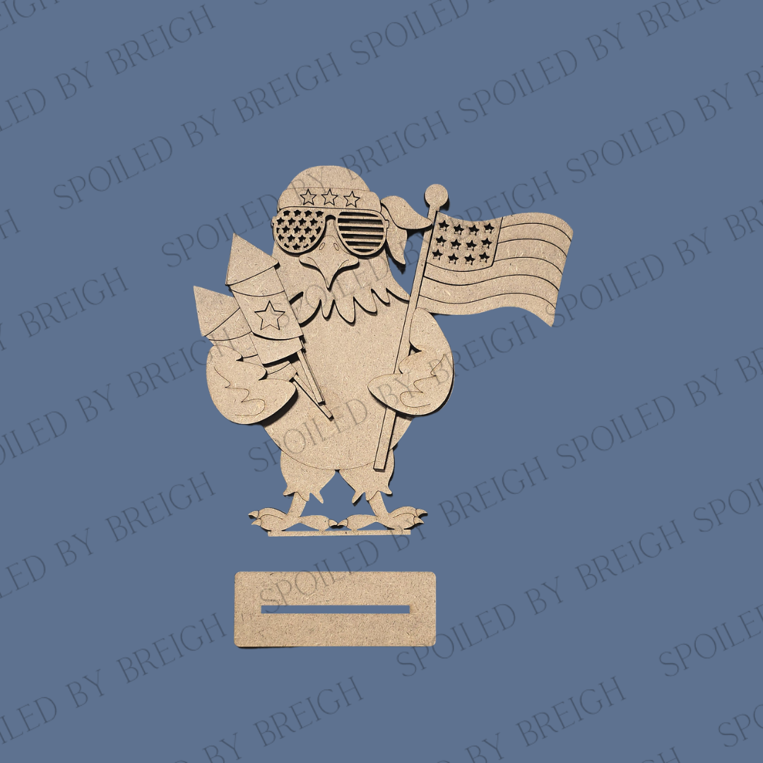 Standing Bald Eagle Shelf Sitter