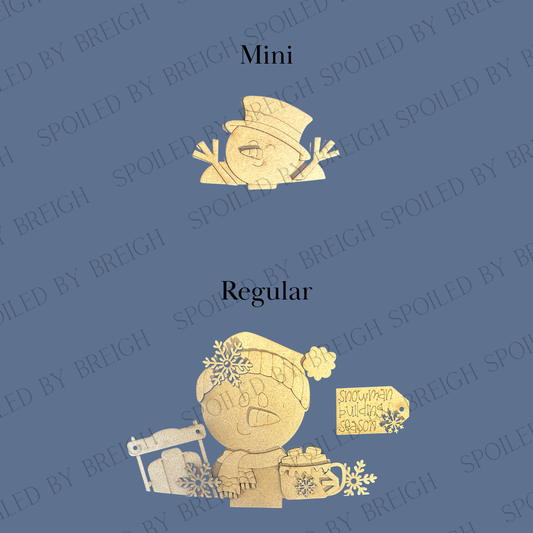 Snowman with Hot Cocoa Basket Insert