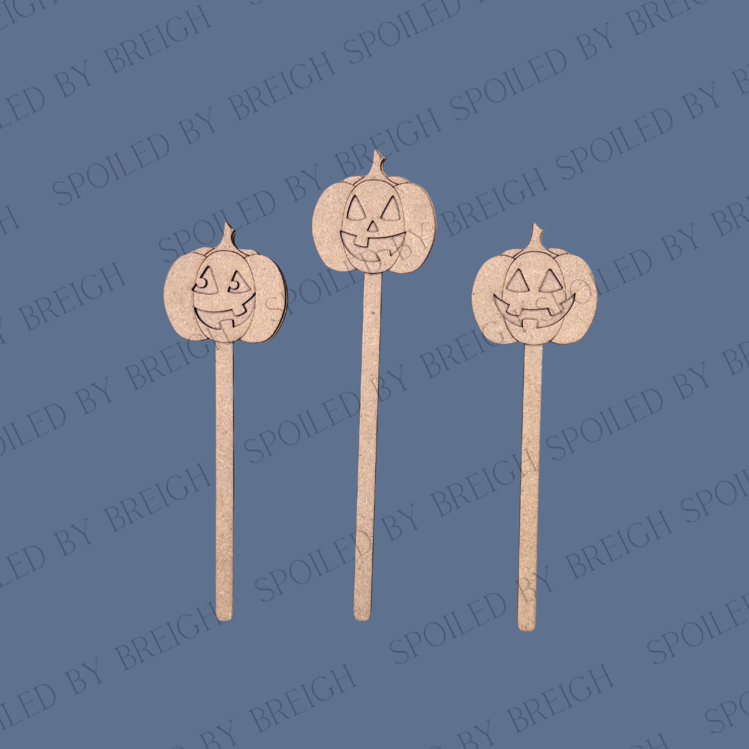 Mug Sticks- Jack-O-Lanterns