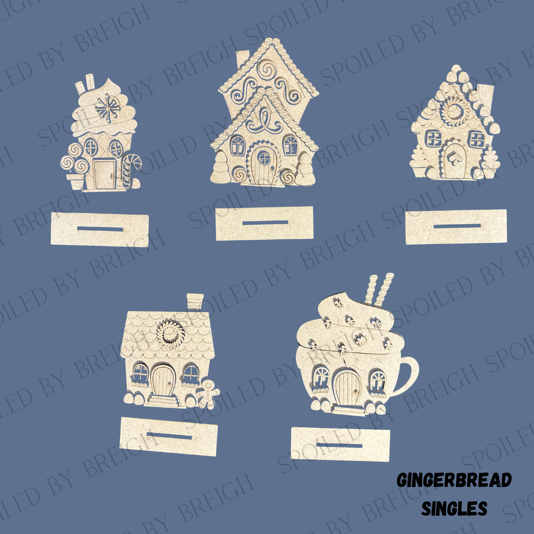 Gingerbread Mini Houses- Set of 5