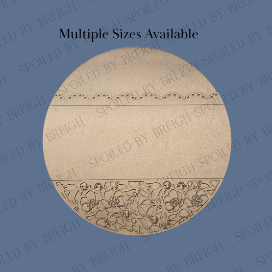 Scallop Floral Door Round Blank