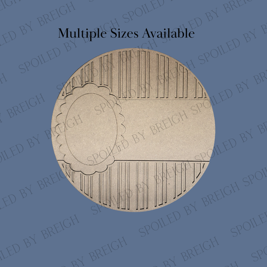 Vertical Stripe Door Round Blank