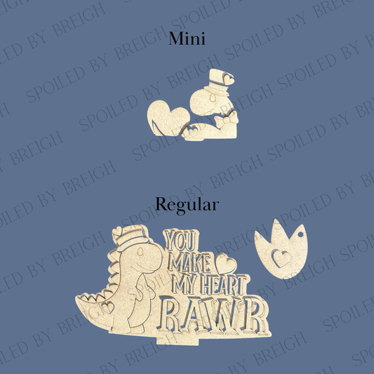 Make my heart Rawr Basket Insert