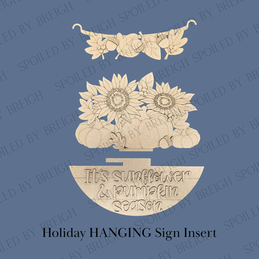 Sunflower and Pumpkins Holiday Inserts