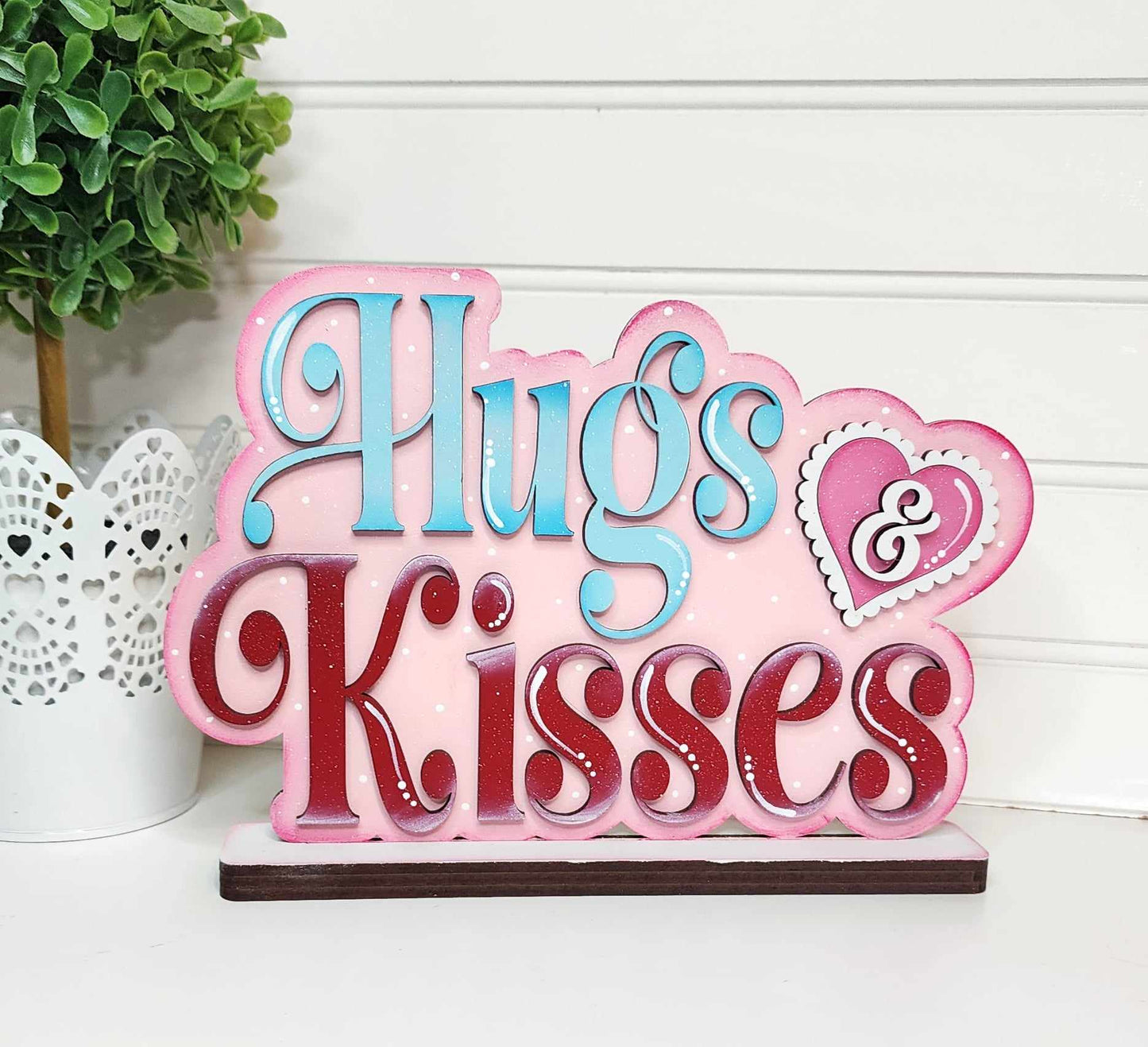 Standing Hugs and Kisses