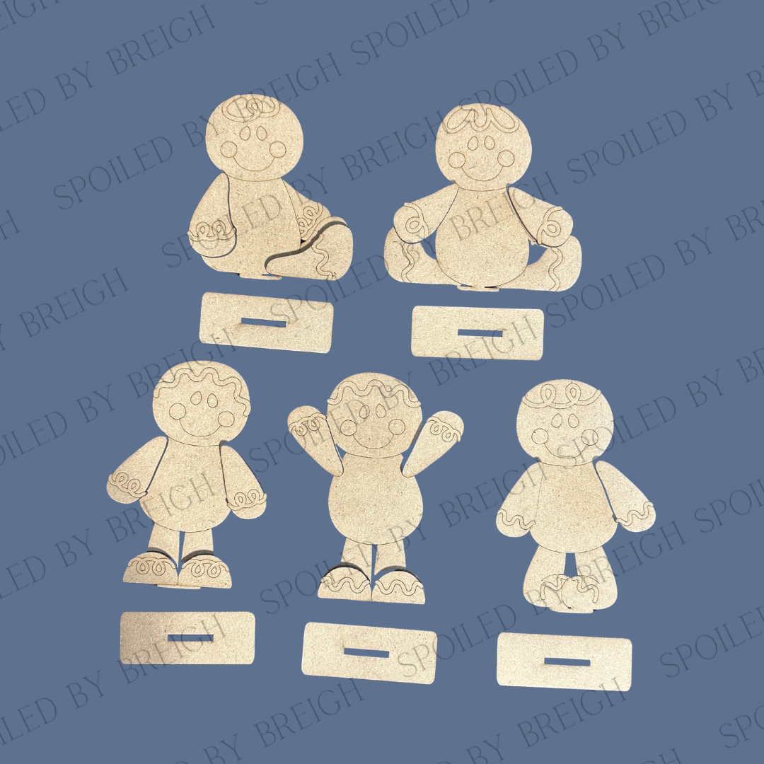 Gingerbread Shelf Sitters- Set of 5