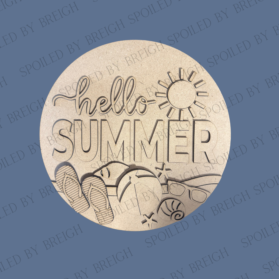 Hello Summer Door Round