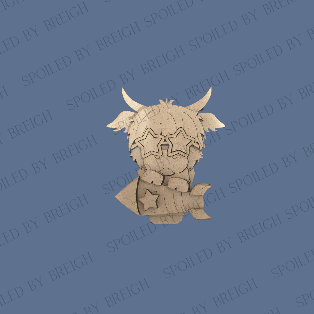 Patriotic Highland Cow Mug Hugger