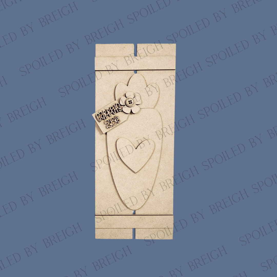 Prim Carrot Table Top Pallet