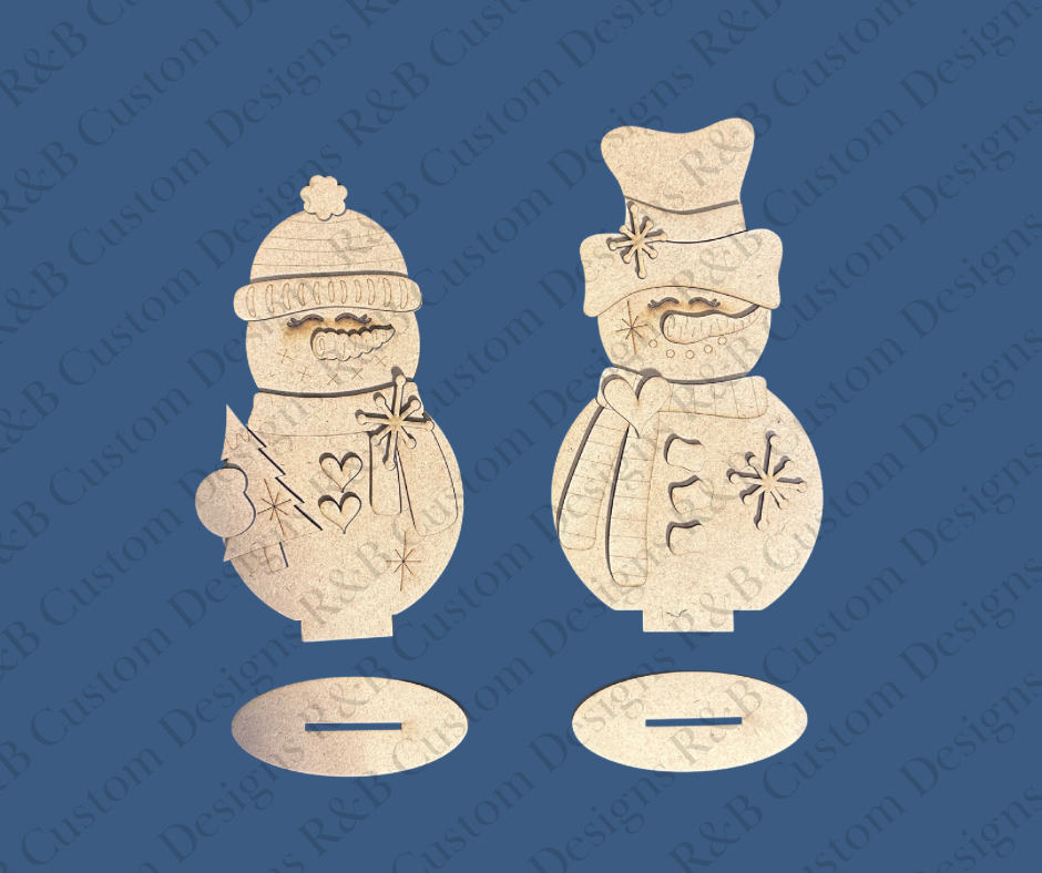 Snowman Couple Shelf Sitters