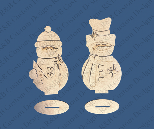 Snowman Couple Shelf Sitters