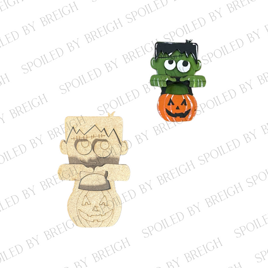 Mug Hugger- Frankenstein with Pumpkin