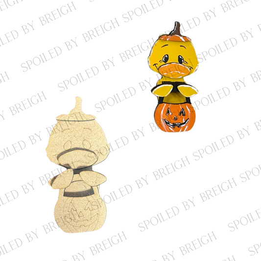 Mug Hugger- Duck with Pumpkin