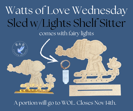 Watts of Love- Snoopy Sled with Lights