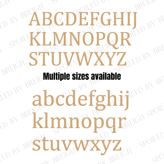 Letters - Arial Font