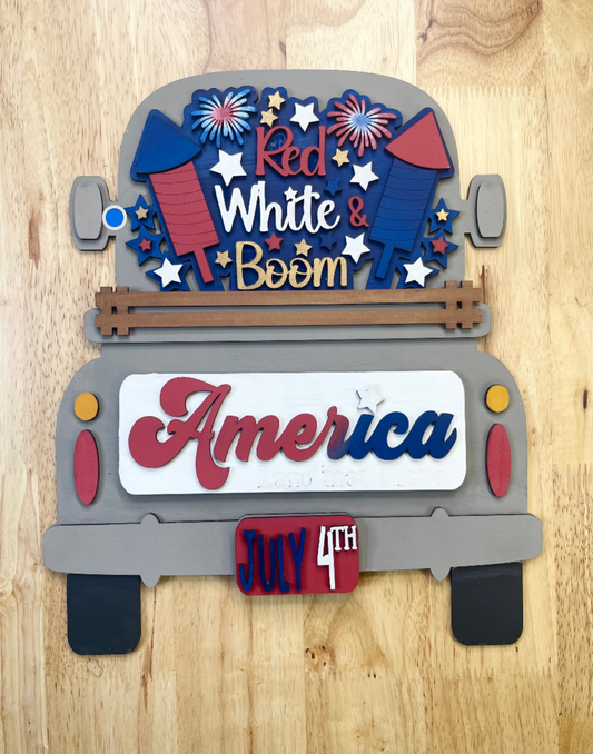 Red, White and Boom truck Add on
