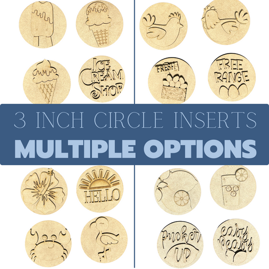 3 inch circle inserts